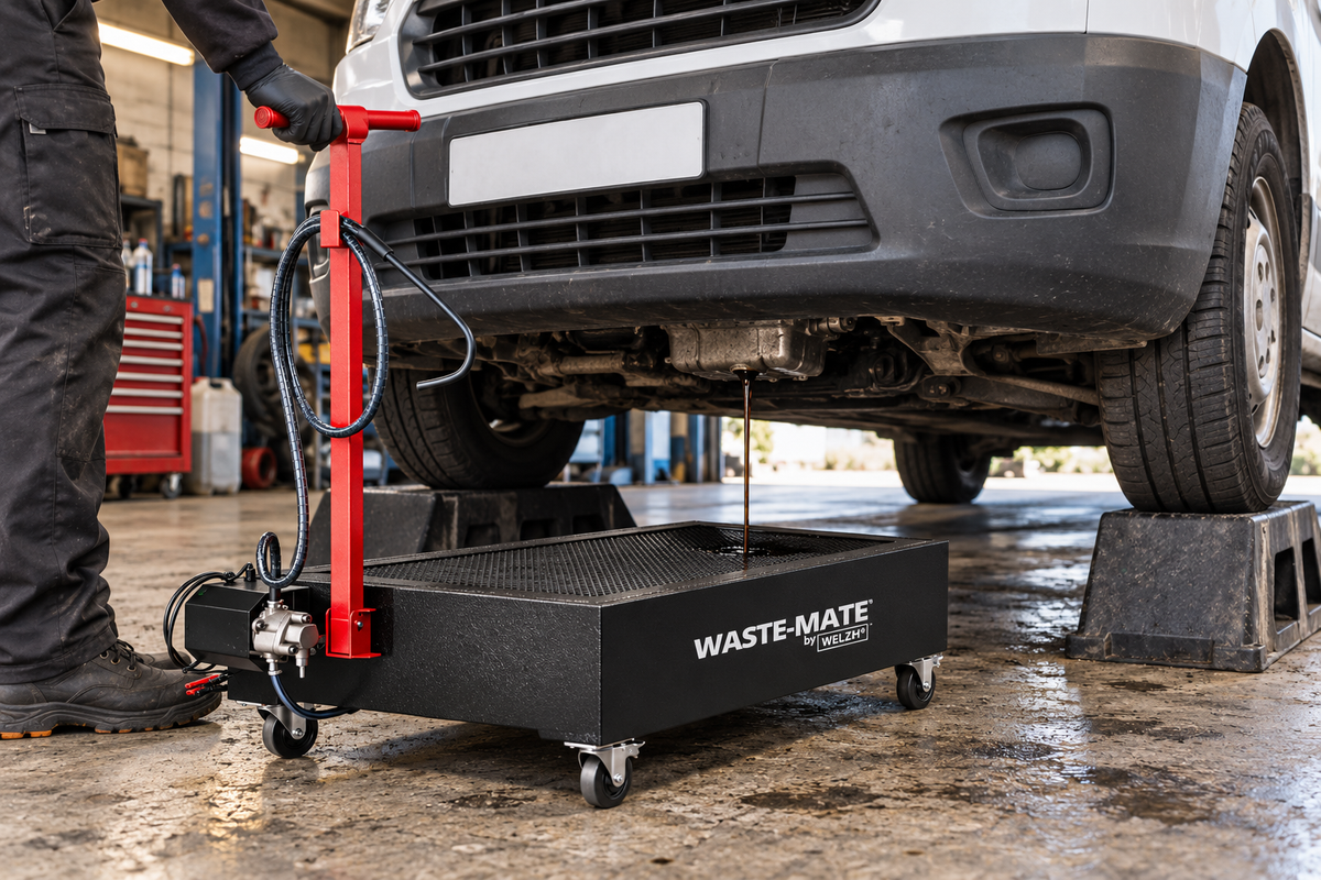 Low Level Oil Drainer 76 litre with Electric Pump