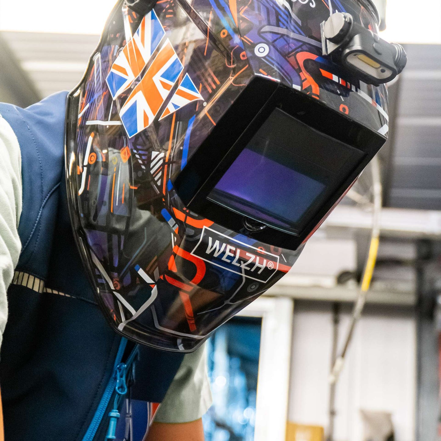 Auto Darkening Welding Helmet With LED Top Light