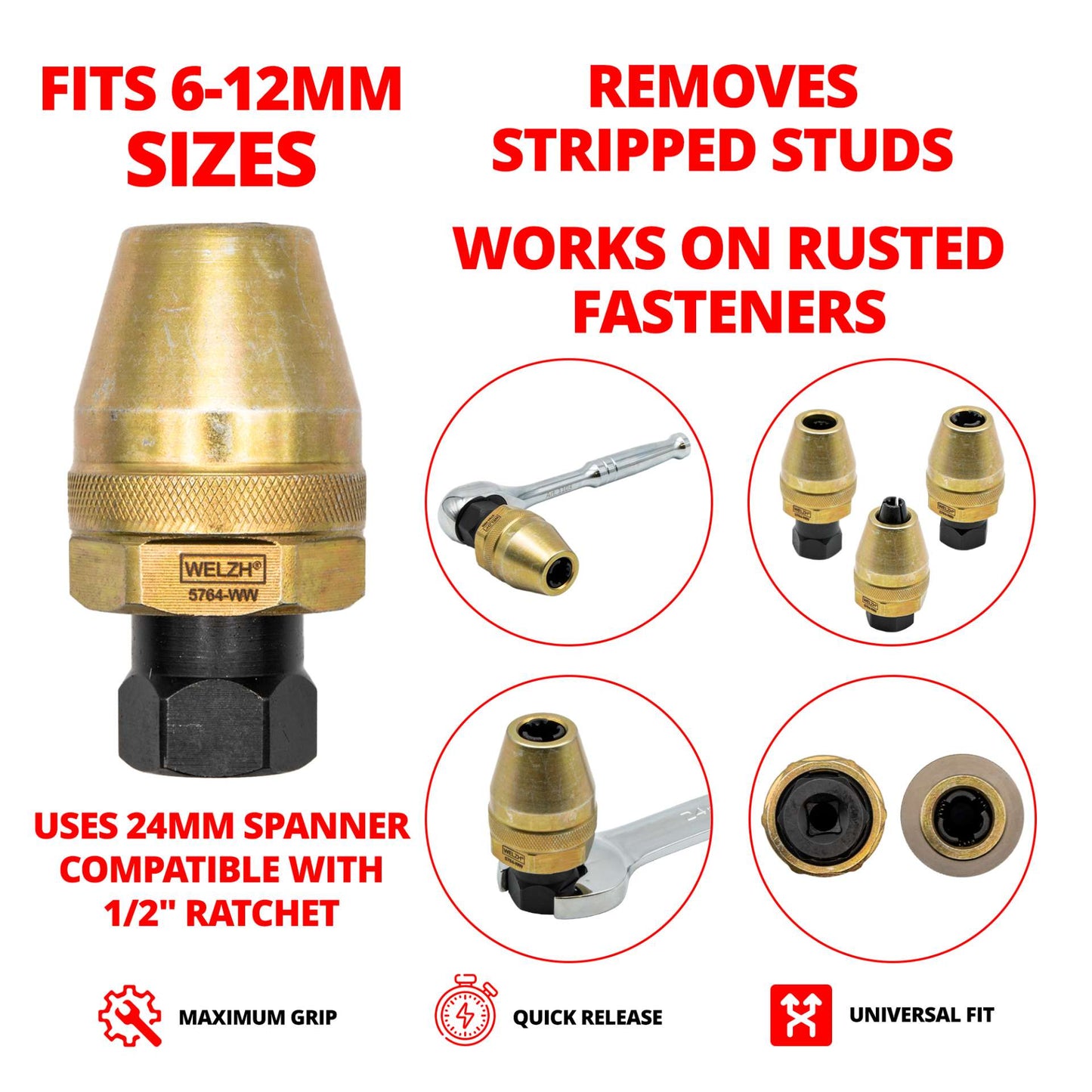 Universal Stud Extractor 6-12 MM