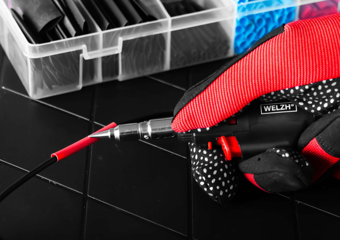 Heat shrink kit with micro gas torch 491 pieces