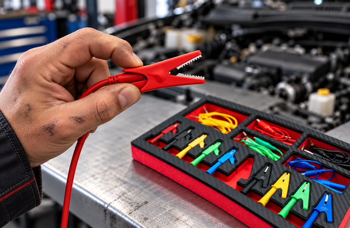 36-Piece Automotive Test Lead Set with Back Probes & Alligator Clips