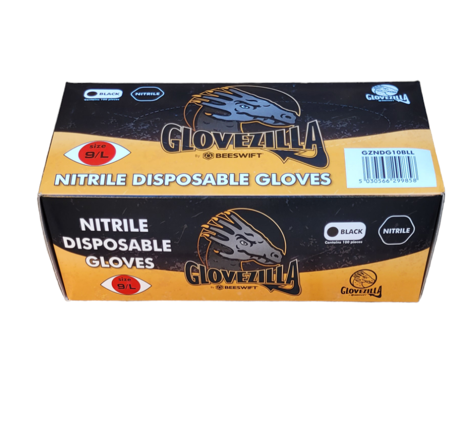 GLOVEZILLA The Strongest Ultimate Black Nitrile Work Glove Nitrile Grip
