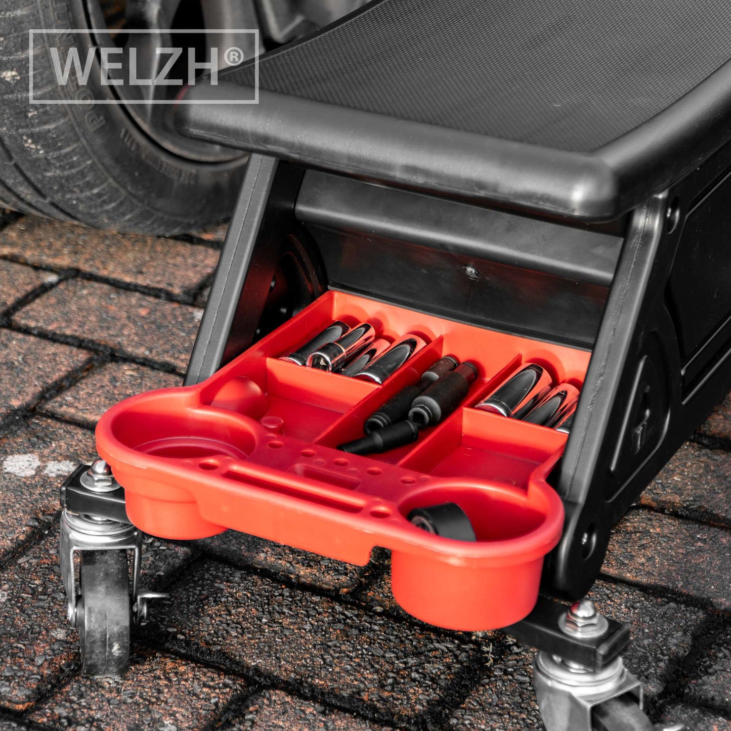Workshop Stool With Storage Trays