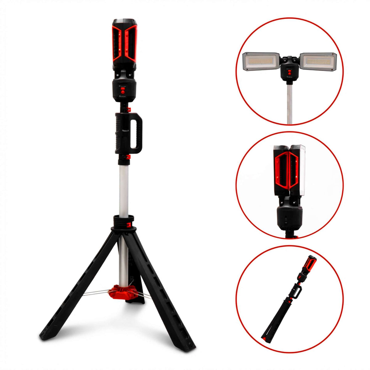 Rechargeable 6000 Lumen Adjustable Tripod Flood Light