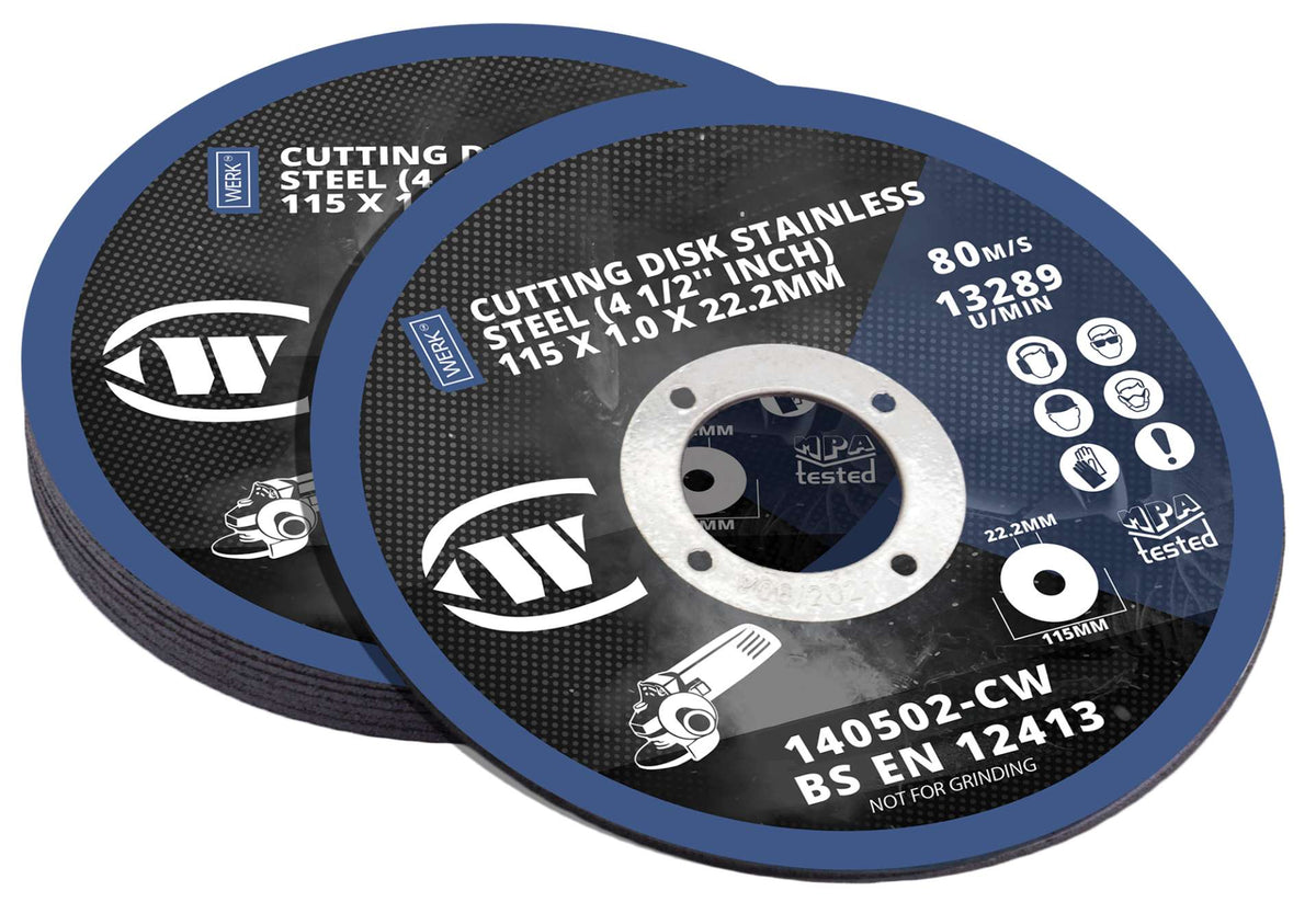 50-Pack Ultra Thin Metal Cutting Discs 115 X 22.2mm With Storage Tin – Tooltime