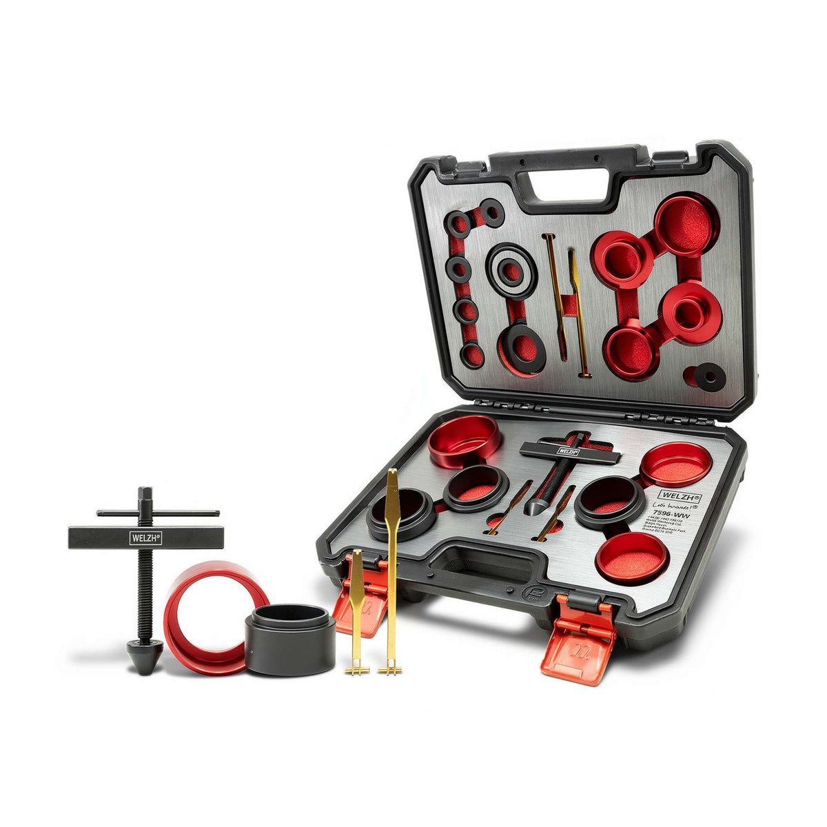Welzh 7596-WW crankshaft and camshaft oil seal puller set with installation adaptors and spacers