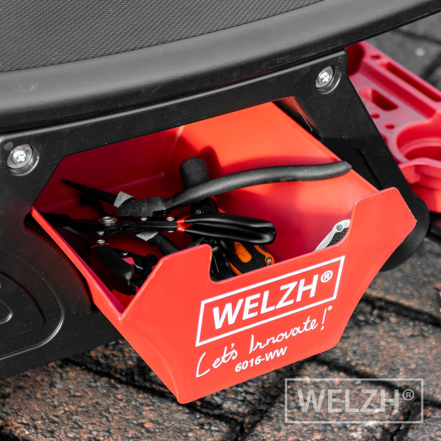Workshop Stool With Storage Trays