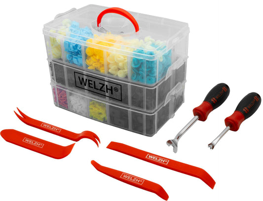 Welzh Werkzeug 2100pc trim clip master assortment automotive fastener kit